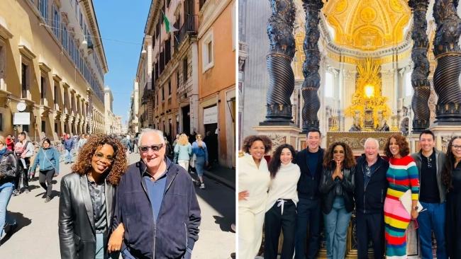 Oprah also posted photos of her brief visit to the Vatican, and of her time hanging out in the sunny streets of Rome, too. Images via Instagram (@oprah)