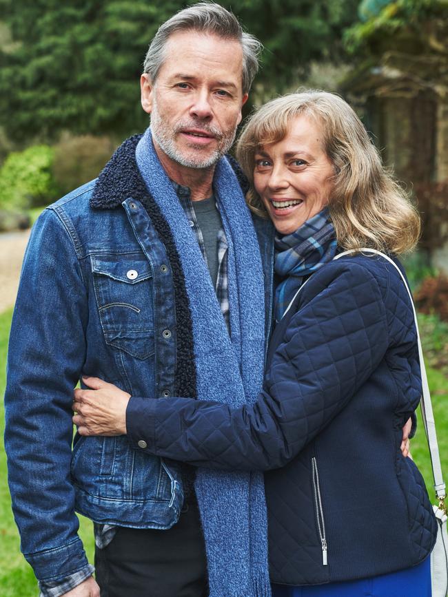 Guy Pearce and Annie Jones were reunited on Neighbours. Picture: 10 Media