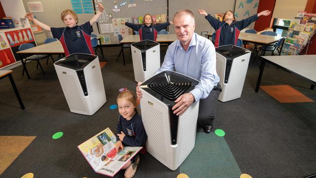 Air purifiers will be sent out to Victorian schools. Picture: Tony Gough