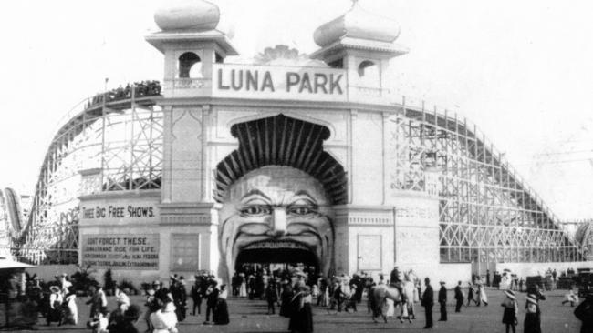 People flock to a newly opened Luna Park.