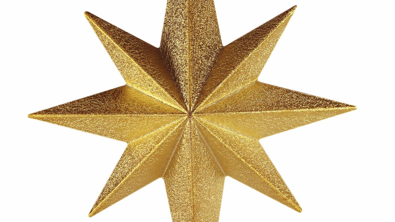 Golden Christmas star.