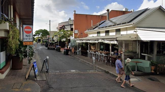 The corner of Bay Lane and Jonson St, Byron Bay.