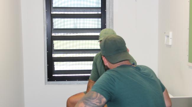 Two inmates inside a pod. Picture: Madeline Crittenden