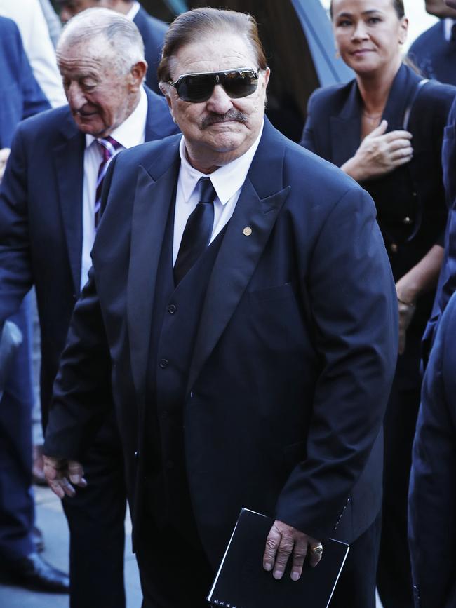 Peter Peters arrives at the state funeral for Bob Fulton on Friday. Picture: Sam Ruttyn