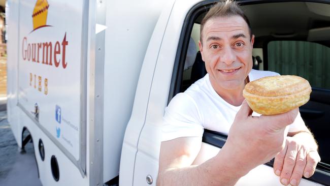 George Vagianakis with his Gourmet Pie Truck. Picture: Nicole Cleary