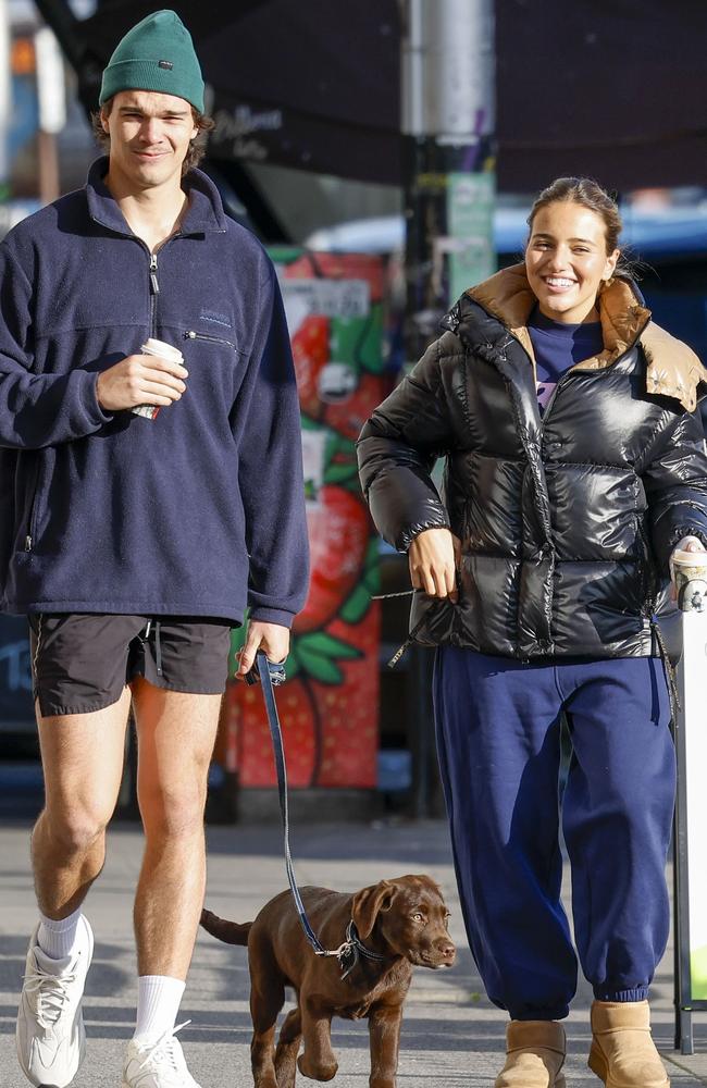 The pair were seen going for a walk. Picture: MediaMode