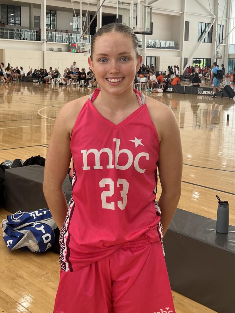Moreton Bay College star Alice Dart at the Basketball Australia School Championships.
