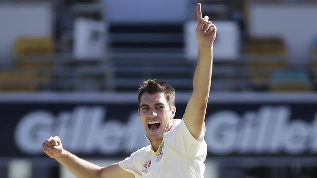 Pat Cummins registered his first ten-wicket haul. Picture: AP