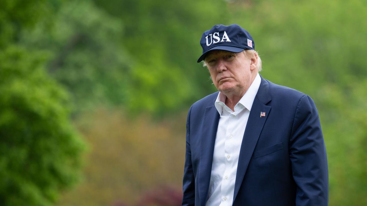 Us President Donald Trump walks from Marine One to the White House on May 3, 2020 in Washington, DC after returning from Camp David. Picture: Andrew Caballero-Reynolds / AFP.