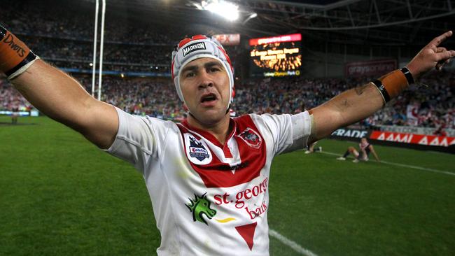 Jamie Soward after winning the 2010 grand final.