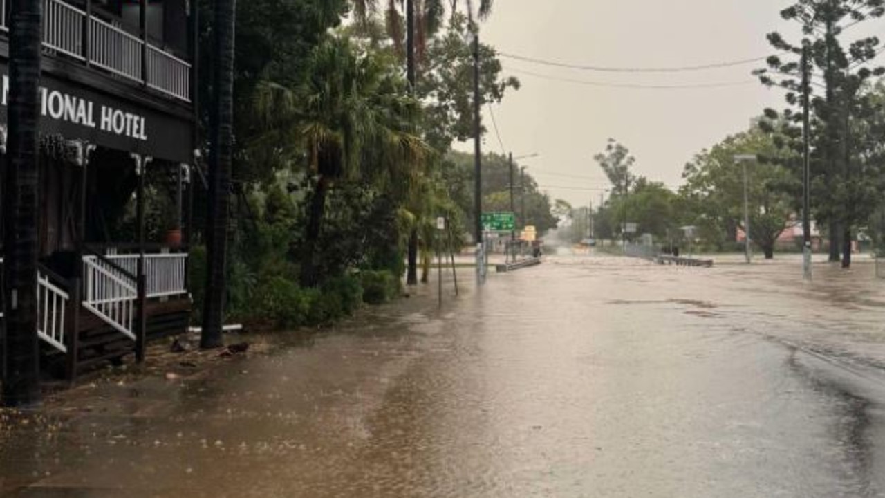 The main street of Laidley on Monday morning. Picture: Facebook