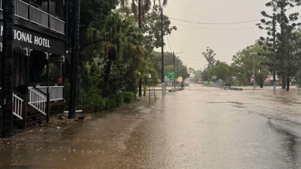 The main street of Laidley on Monday morning. Picture: Facebook