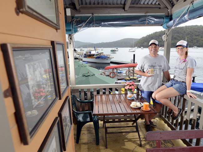 Angela and Trent Wilson took over the Cottage Point Kiosk and Boat Hire after a decade of living working in Europe. Picture: Troy Snook