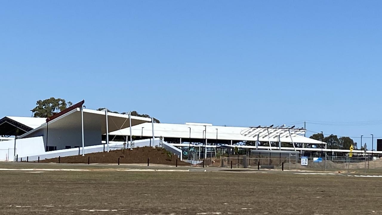 Works on the new Bundaberg recreational precinct pavilion and ticket booth are well underway.