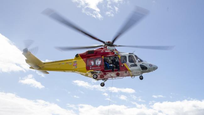 The Westpac Rescue Helicopter rushed an infant interstate with serious burns on Monday. Picture: File