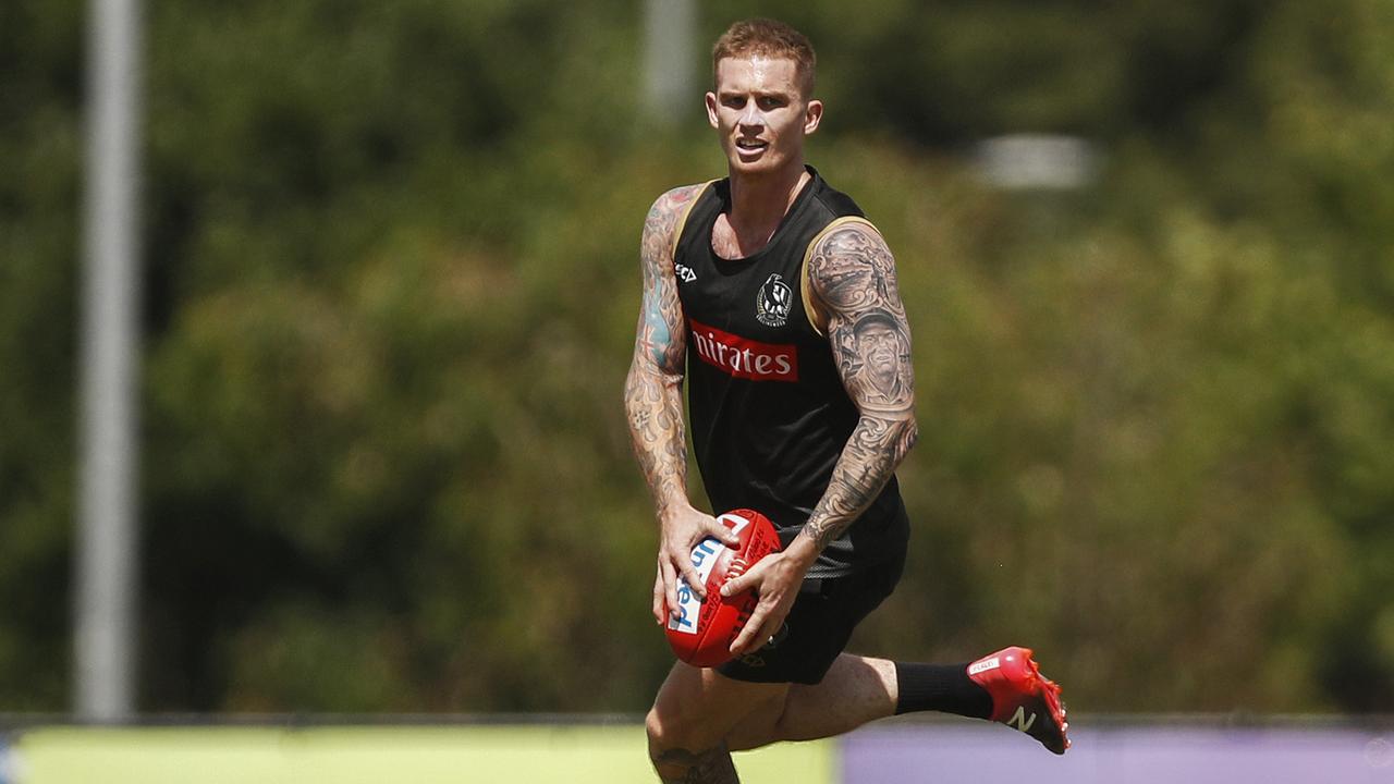 Dayne Beams on the move during a training session at the Holden Centre in December.