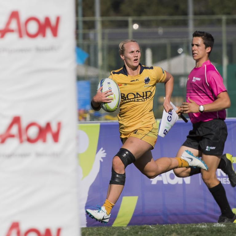 Action from the opening weekend of the Aon Rugby Sevens. Picture: CAVAN FLYNN