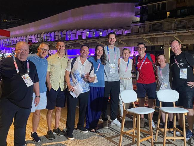 Paris team photo in the rain. Picture: Supplied