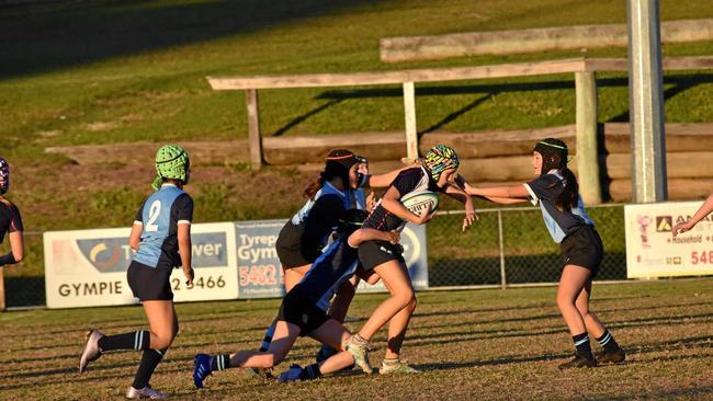 Girls school rugby - Under-14s St Pat's Union team. Picture: Donna Jones