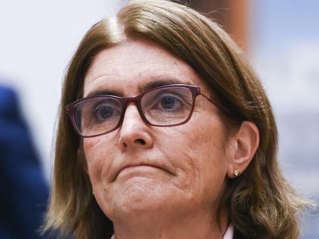 CANBERRA, AUSTRALIA, NewsWire Photos. OCTOBER 26, 2023: Governor of the Reserve Bank of Australia Michele Bullock appears before Senate estimates at Parliament House in Canberra. Picture: NCA NewsWire / Martin Ollman