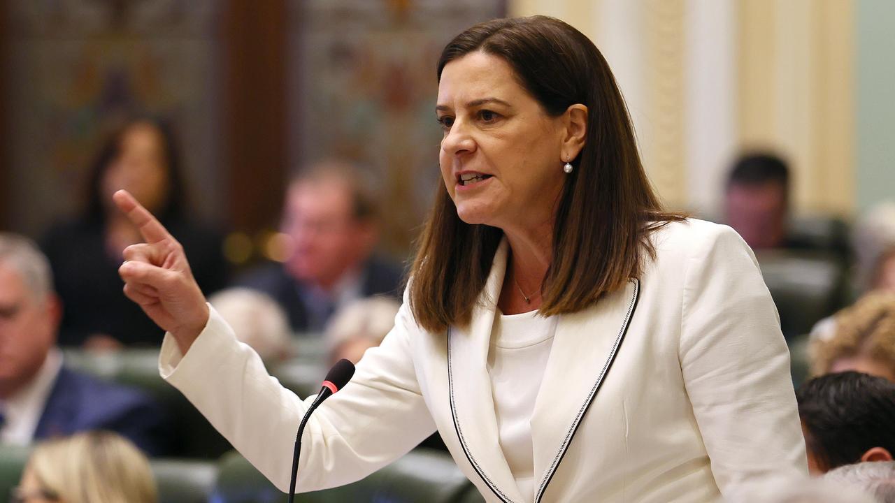 Attorney-General Deb Frecklington in Parliament on Thursday. Picture: Tertius Pickard/NCA NewsWire