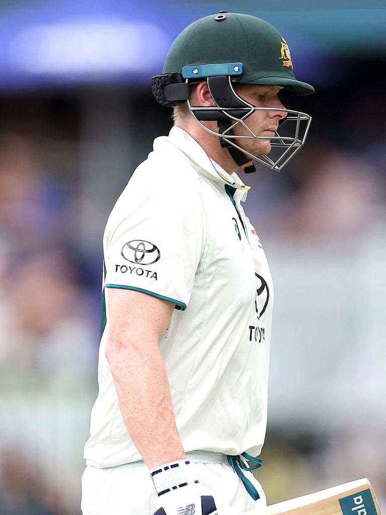 Steve Smith hasn’t had the best start as Test opener. (Photo by Pat Hoelscher / AFP)