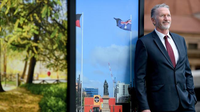 Adelaide City Council CEO Mark Goldstone in Victoria Square. Photo Naomi Jellicoe