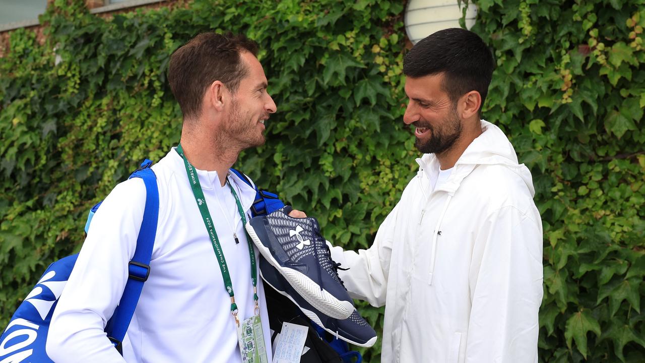 Murray (left) is now coaching Novak Djokovic. (Photo by Sean M. Haffey/Getty Images)