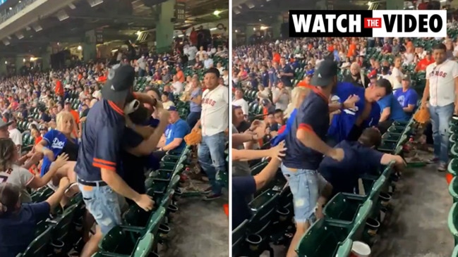 Dodgers and Astros fans brawl at Minute Maid Park in wild scene