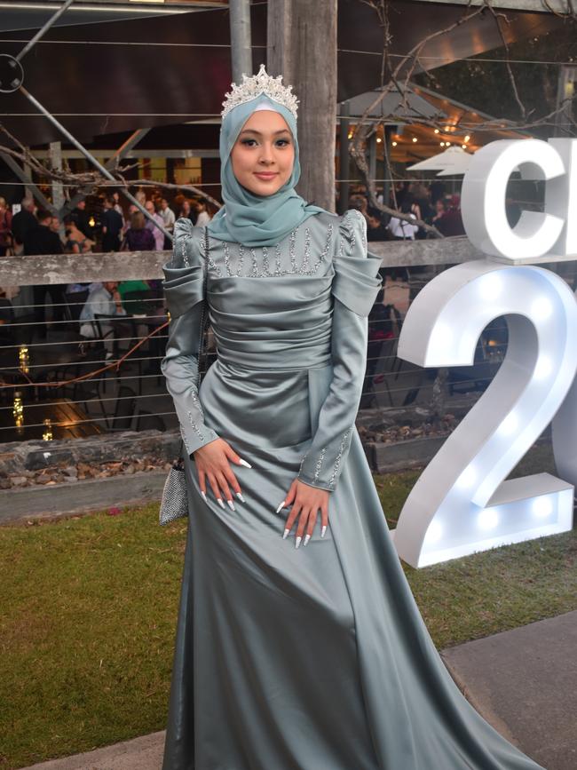 Nazeerah Nadim at Runcorn State High School 2023 formal. Photos: Georgie Walker.