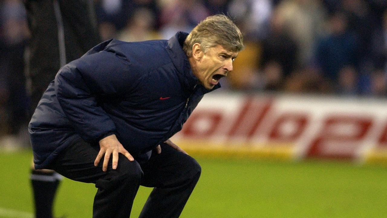 Arsene Wenger shouts out in frustration during the FA Barclaycard Premiership match against West Brom.