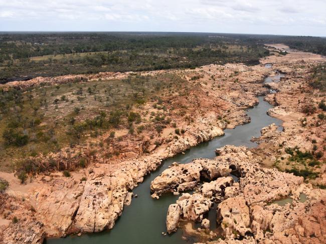 The site of the proposed Big Rocks Weir on the Burdekin River, north of Charters Towers.