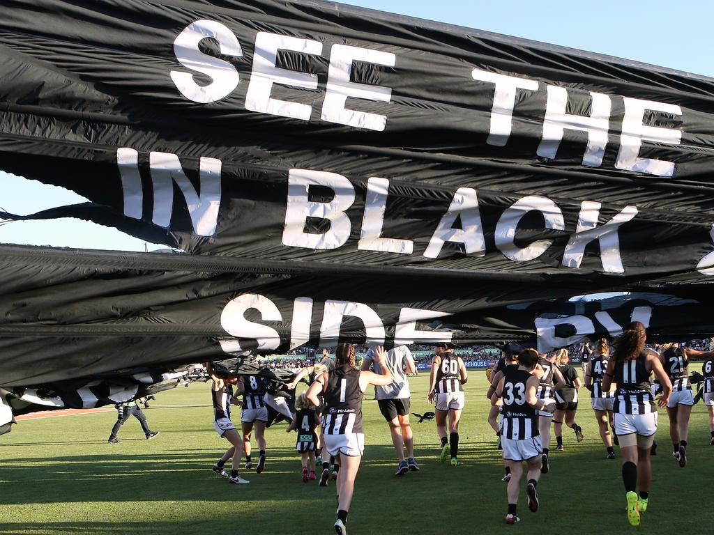 Collingwood’s banner for their opener: Wayne Ludbey