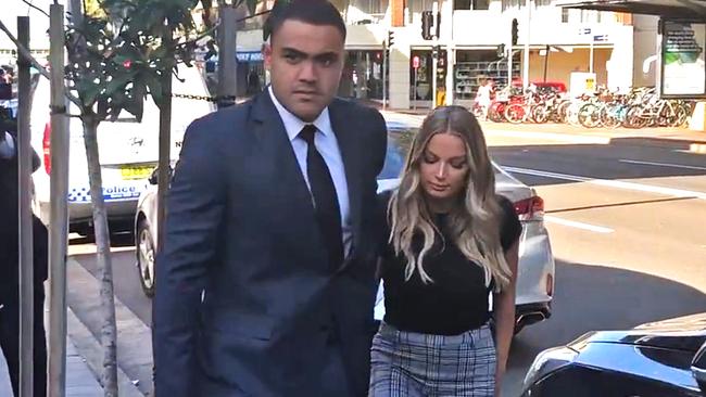 Dylan Walker and Alexandra Ivkovic arrived at court today hand-in-hand.