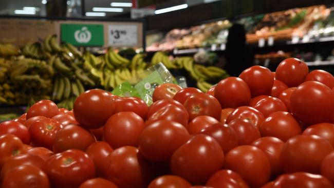 Replenished shelves at Woolworths after floods caused food shortages for nearly two weeks. Picture: (A)manda Parkinson