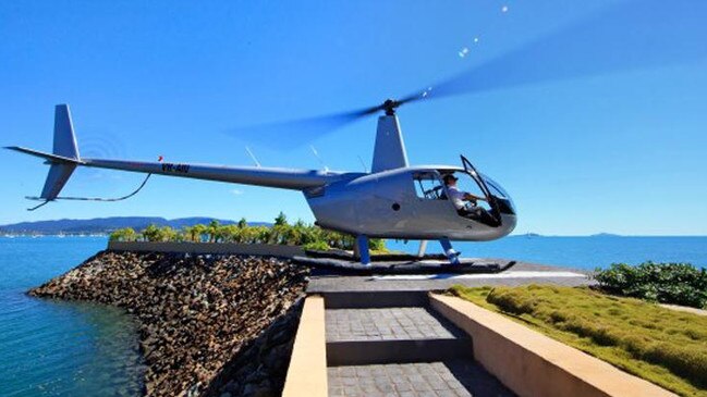 The house has a private helipad.