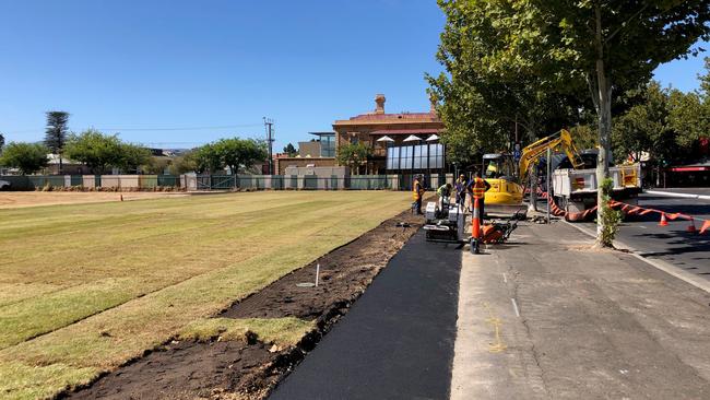 The new turf is laid at the old Le Cornu site.