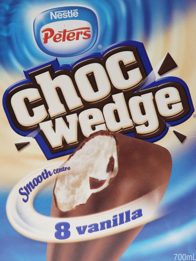 When the end came, Choc Wedges were only available in vanilla. Picture: News Corp Australia