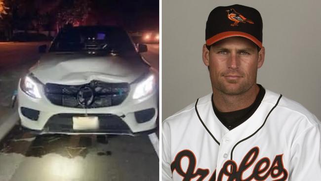 Scott Erickson and the white Mercedes. Credit: Fernando Medina/Getty Images.