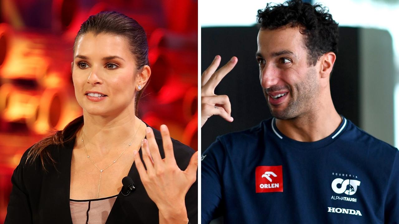 Danica Patrick and Daniel Ricciardo. Photo: Getty.