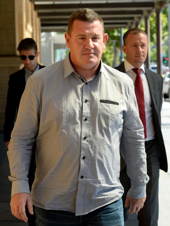 Professional stunt man Robin Bolger outside the District court.