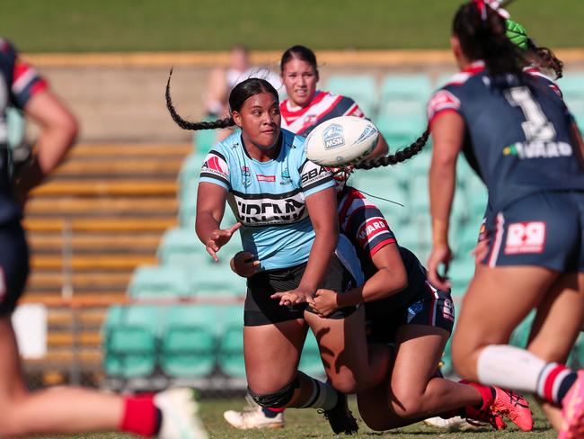 Koreti Leilua. Picture: Adam Wrightson Photography. NSWRL Junior Reps Finals - Day 2 Picture: Adam Wrightson Photography. Tarsha Gale Cup Elimination Final. Indigenous Academy Roosters vs Cronulla Sharks. Leichhardt Oval. 14 April 2024.