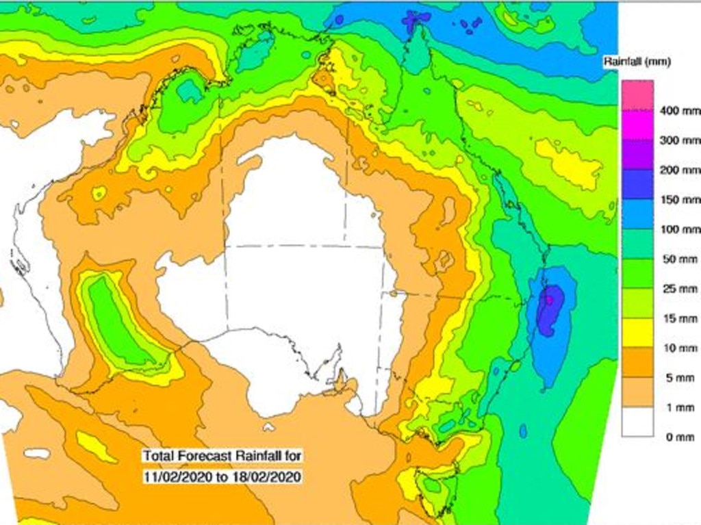 Even without Cyclone Uesi, Australia's east coast is set to receive large amounts of rain this week. Picture: BOM.