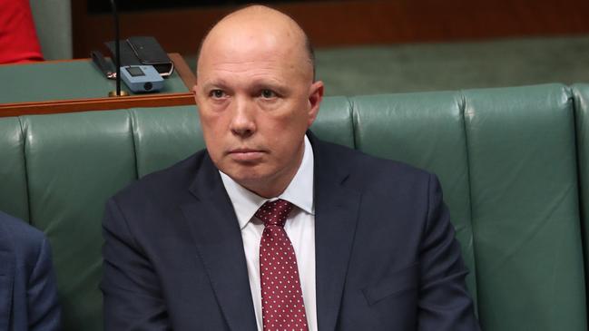 Peter Dutton lashed climate change activists. Picture: Gary Ramage