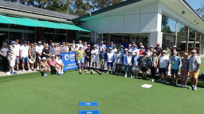 Members celebrating Lowlands Bowling Club's 131st birthday in 2023. Picture: Greg Danvers