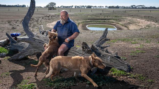 Noel Vallance on his Portarlington property. Picture: Brad Fleet.