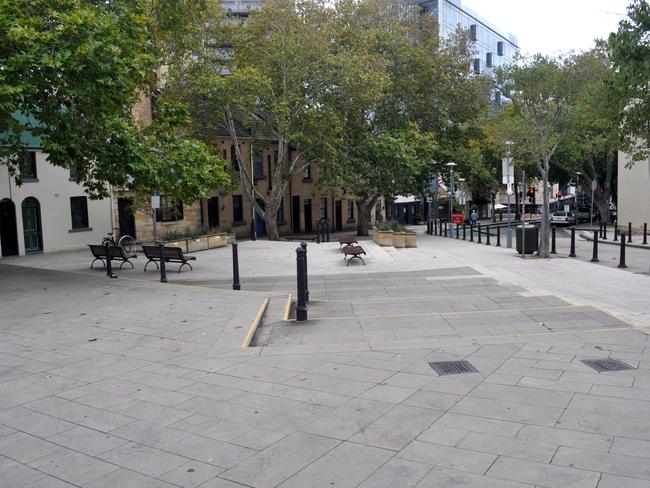 Social distancing par excellence: empty streets in the high population density Pyrmont, in inner Sydney. Picture: Supplied