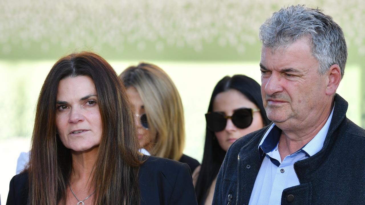 Teresa and Mark Marsden following the 2020 inquest into their daughter’s death. Picture: AAP Image/Dean Lewins