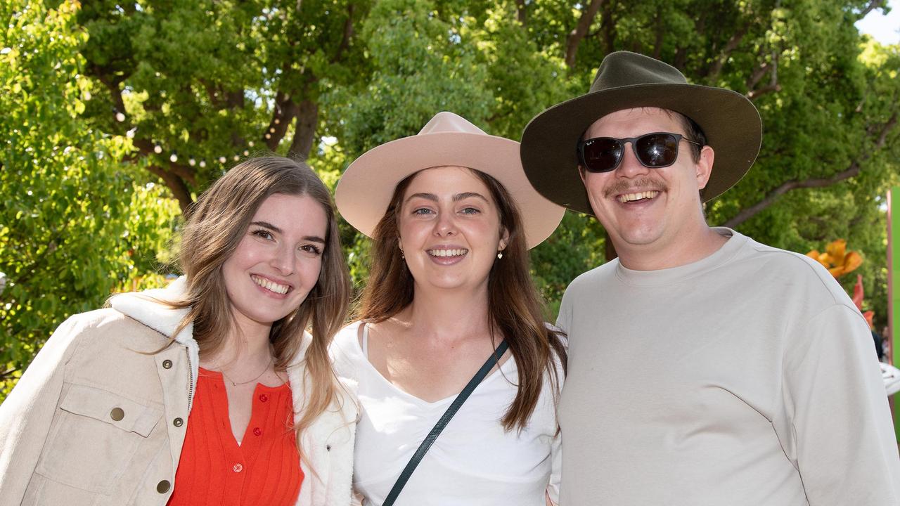 Ashleigh Howell (left) Georgia Quigley and Delan Schomper, Toowoomba Carnival of Flowers Festival of Food and Wine, Saturday, September 14th, 2024. Picture: Bev Lacey