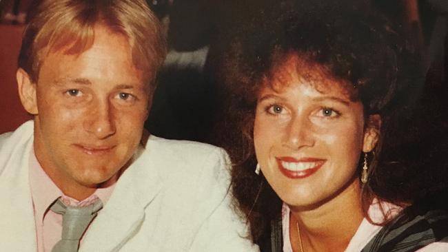 Anita Cobby with husband John at a friend’s wedding.